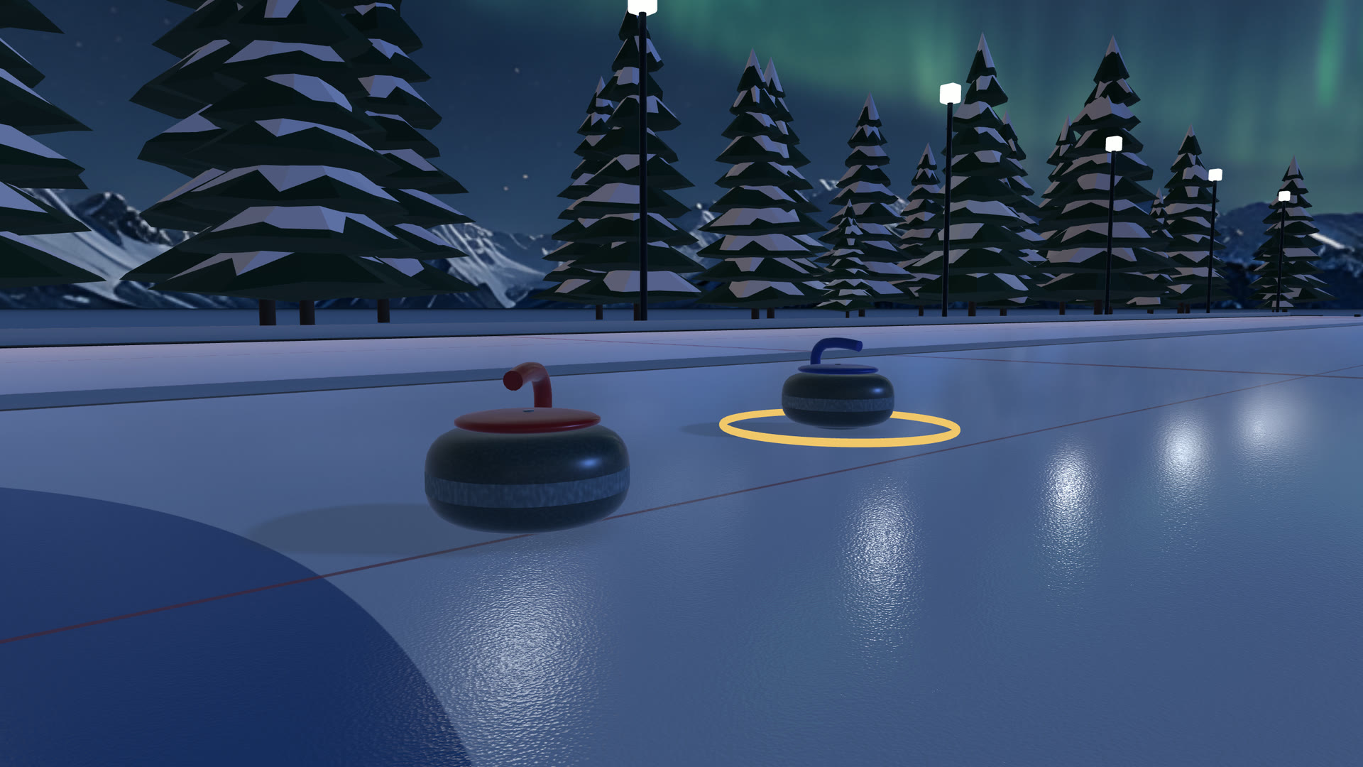 A stone curling past a guard towards the house